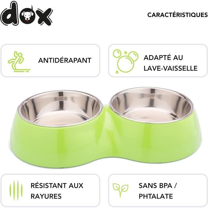 Gamelle Inox Antidérapante Pour Chien Et Chat Motif 16 Cm 950 Ml - Marseille