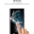 Verre Trempé pour Samsung Galaxy S22 Ultra [Lot 2] Protecteur d'écran 3D Incurvé Transparent-2
