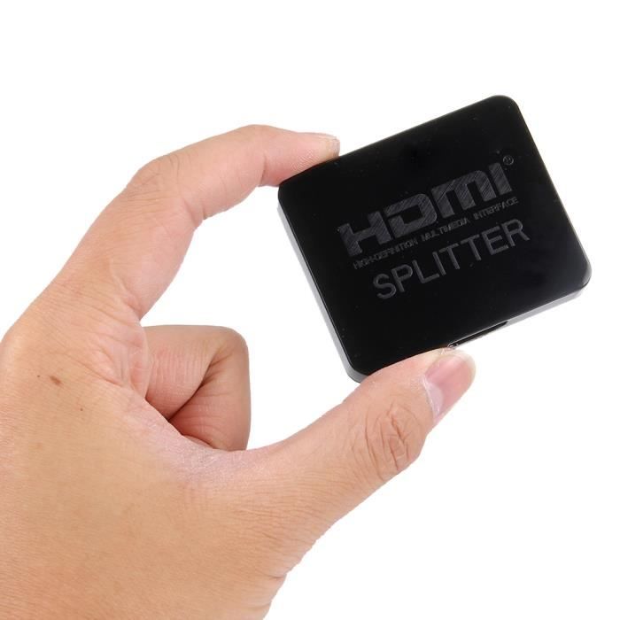 TFUFR Splitter HDMI 1 en 2 Sorties, Répartiteur HDMI 4K pour Deux  Moniteurs, Sépartiteur HDMI 1 Entrée 2 Sorties Affichage Simultané 3D 1080P  pour