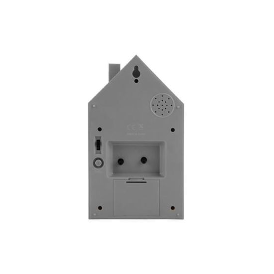Horloge murale moderne cuckoo checker (gris et blanc