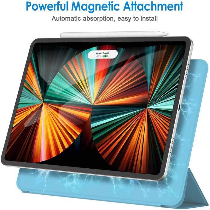 Coque Magnetique pour iPad Air 5/4 (10,9 Pouces 2022/2020 5eme/4eme  Génération), iPad Pro 11 (2018), Support la Charge de Pencil 2ème,  Attachement Magnetique