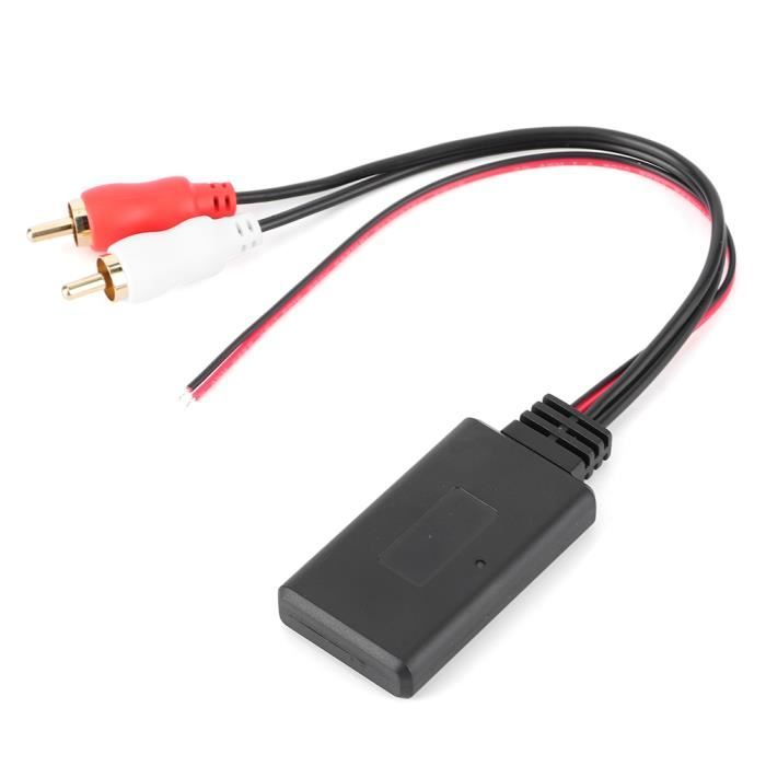 MEIHE Adaptateur de Module Bluetooth sans fil universel AUX Audio 2 Câble  auxiliaire RCA Connecteur d'autoradio