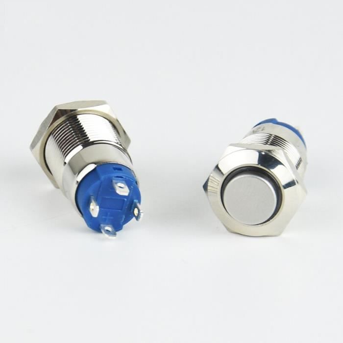 5 Interrupteurs Bouton Poussoir 12mm RUNCCI-YUN - Verrouillage, Étanche IP67, 12V
