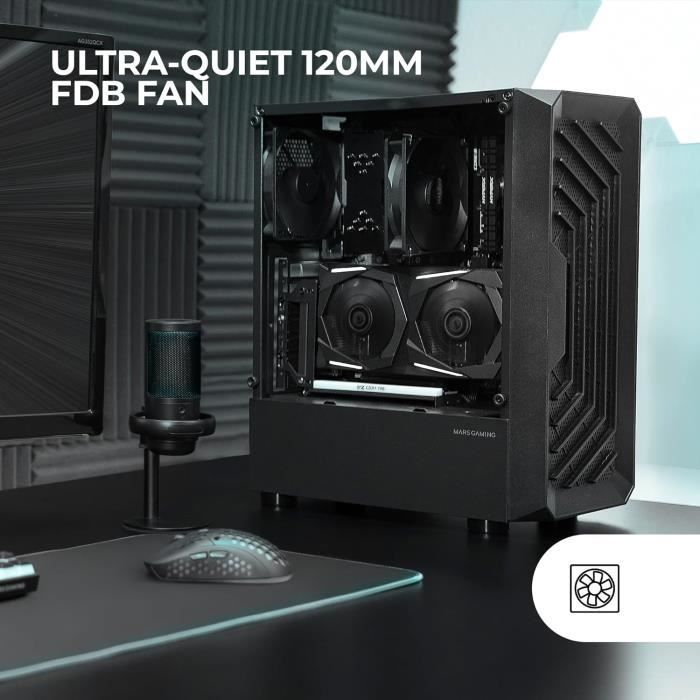 Boîtier ATX semi-tour Mars Gaming MC-2000 Noir