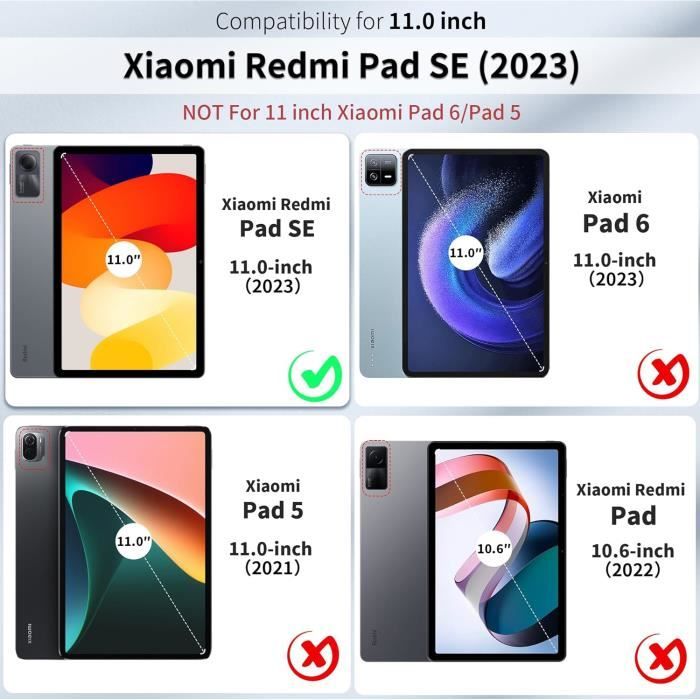 Coque pour Xiaomi Redmi Pad SE 11.0 Tablet, Housse Étui Pivotant