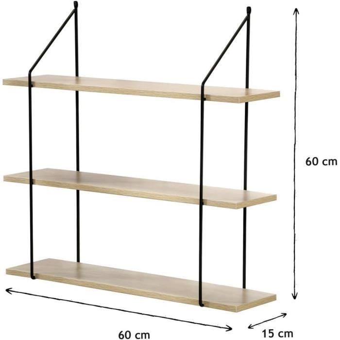 Lot De 3 Supports D'étagère London – Gris, Acier, 15,2 X 12,7 Cm – Onestopdiy