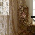 1 Pc élégant petits crochets fenêtre idyllique pivoine fleur rideaux en Voile pour école bureau salon chambre   VOILE - VOILAGE-3