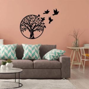 Art mural en métal, arbre de vie, logo de famille d'arbre en métal