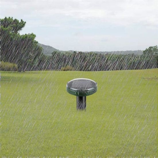 Hmmedsmoothly Répulsif à ultrasons Solaire pour pelouse de Jardin 38,5 x 9 x 8 cm 