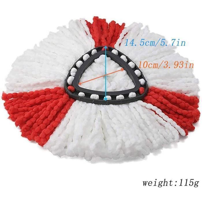 Lot 5 Têtes De Balai Microfibre + Base Rotative + Brosse + Manche – Compatible Vileda EasyWring & Clean Turbo