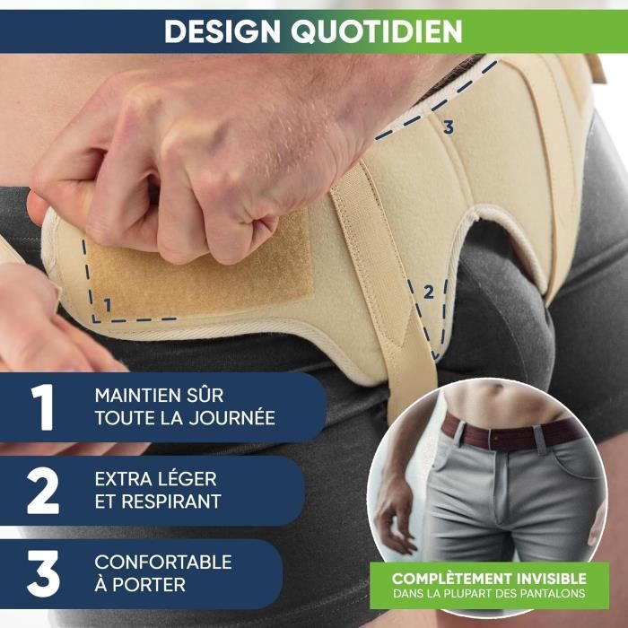 Ceinture Hernie Inguinale Homme n865 Beige Soutien et soulagement de la douleur Cdiscount Sport