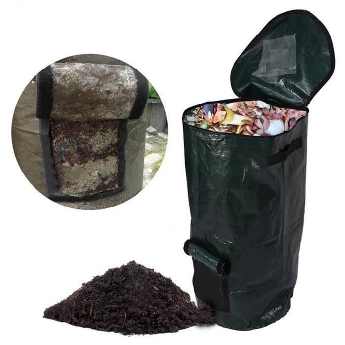 Seau à compost Rotho Bio 9L avec filtre à charbon - Vert foncé - Cdiscount  Jardin