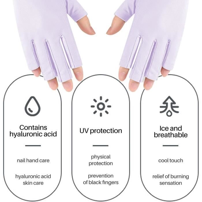 Gants pour Ongles,Gants Anti-UV,Gants de Protection pour Manucure