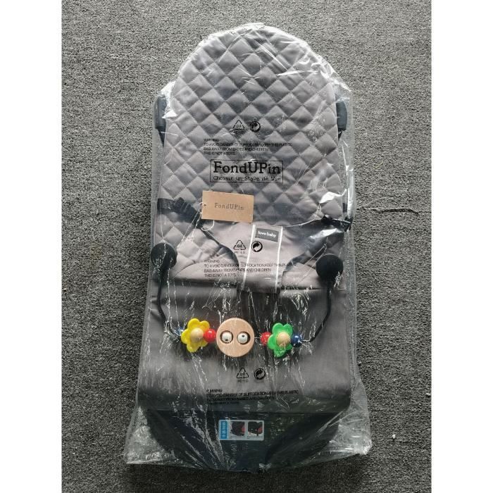 Transat Bébé Asalvo PARADISE 2 En 1 - Balançoire Et Bascule - 0-13 Kg - Harnais 3 Points - Beige