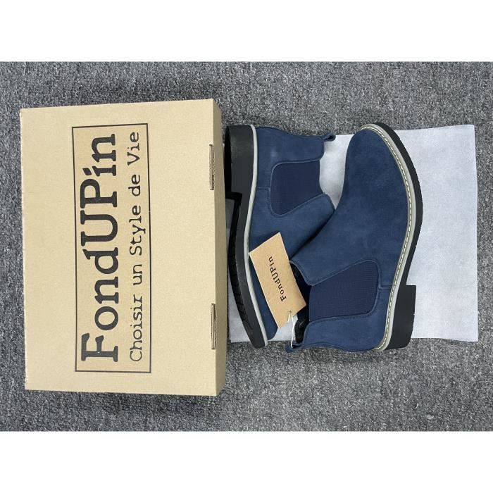 Bottines Homme Industrie Australia - Cuir Bleu - Taille UK7/EU40 - étanches Gore-Tex
