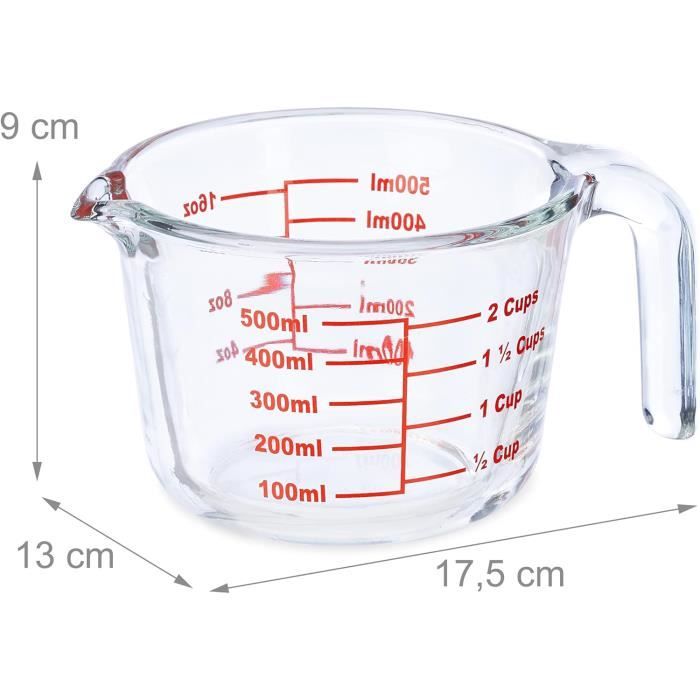 Verre mesureur Gefu Meti en verre - 500ml ou 1L