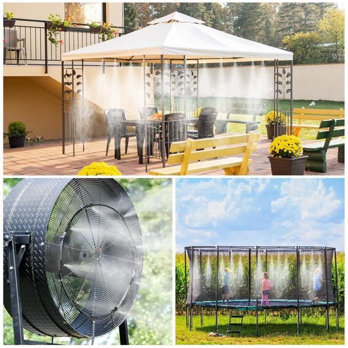 Générateur De Brouillard 60 Cm Alliage Zinc - Brumisateur Fontaine Aquarium Étang Intérieur Extérieur 24V