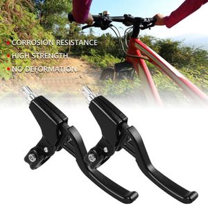 2 Leviers De Frein De Vélo Double - Aluminium Noir - Universels