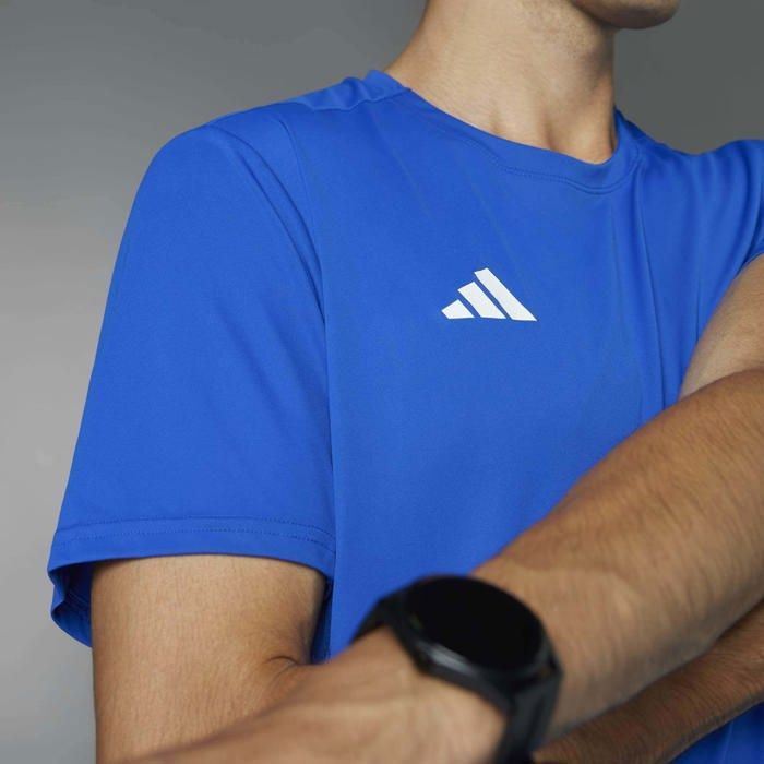 Homme T-shrt uncolore col rond | Casual, Rouge et bleu, Col rond