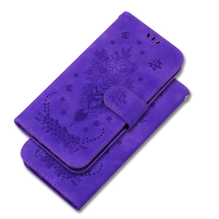 Étui Portefeuille Rabattable Pour Xiaomi Redmi Note 14 4G - Couleur Mauve - Neuf
