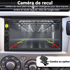 Autoradio Android 15 1 DIN 7 Pouces Rétractable - Wireless CarPlay/Android Auto, GPS, 4G, 4Go RAM, Caméra De Recul