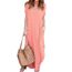 Robe Longue Grande Taille Femme Robes De Plage Chic Tunique Col V Robe Maternite Robe Avec Poches Rose Achat Vente Robe De Plage Cdiscount