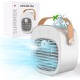 ®RisingFF Mini climatiseur portable, silencieux, sans ventilation, petit humidificateur d'air, 4 000 mAh