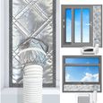 100Cm Kit Calfeutrage Climatiseur Pour Portes Fenetre, 3Couches Aluminium&Coton&Oxford, Joint De100% Étanche À L'Air, Isolant[F112]