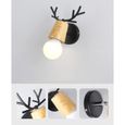 Applique murale dint/érieur nordique g/én/ération /à LED t/ête de cerf murale