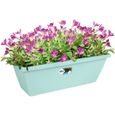 Bac à fleurs Jardinière en plastique pour jardin balcon maison Pot de fleurs rectangulaire menthe-0