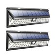 2pcs Solar Sensor Wall Light TD® 54LED Extérieur étanche Applique murale à capteur infrarouge humain-0