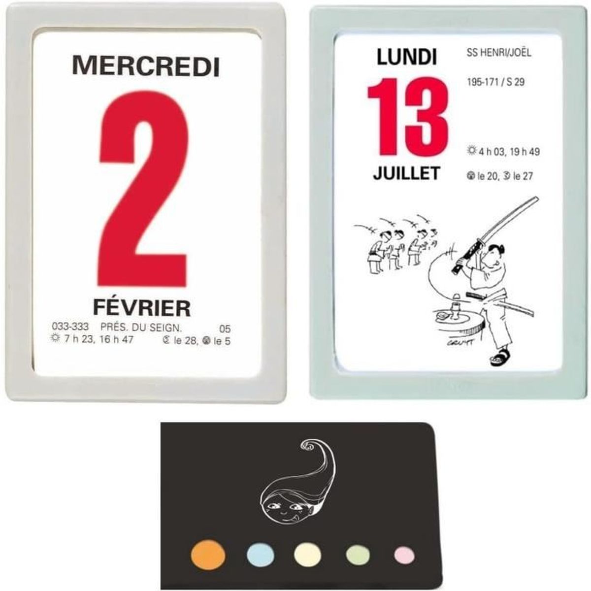 2 Calendriers De Table 2025-2026 - 10x16 Cm - Recto 2025, Verso 2026 - En Carton Solide Pour Bureau Ou Maison