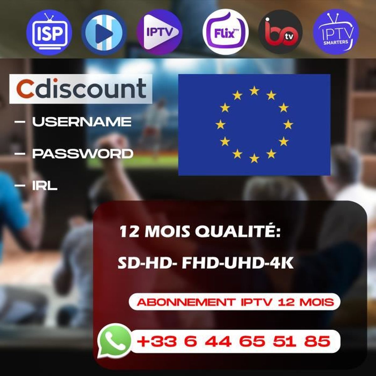 IPTV Premium 12 Mois de Qualité pour Smart TV Chaîne pour Adultes