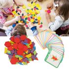 BRAND Jouet en Bois - RUR - 155 Pièces Tangram - Puzzle Éducatif - Couleurs Vives - Pour Enfants 2 ans et plus
