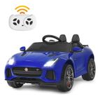 Voiture Électrique Enfant Jaguar F-type SVR avec Télécommande, Lumières LED / Lecteur MP3, Port USB, Démarrage Progressif, Bleu