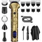 EKESOR Kit 6 en 1 Tondeuse cheveux et barbe professionnelle homme Électrique Rasoir Barbe avec 3 tête,LCD Affichage