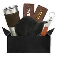 ATOMSTACK Tasse à eau de voiture marron+porte-clés en métal en cuir+ casquette de baseball noire+ Patch chapeau en cuir marron foncé