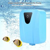 Oxygénateur à énergie solaire USB imperméable Pompe à air d'aquarium pour l'étang de piscine extérieure - bleu