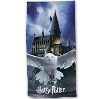 Serviette de Bain Harry Potter - Drap de Plage Coton - 70x140cm - Bleu