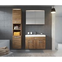 Meuble de salle de bain Paso 80x40 cm - Lefkas - Ensemble salle de bain + meuble miroir + meuble colonne
