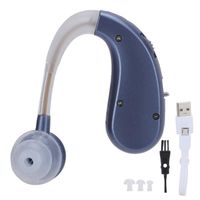 Fdit Amplificateur de son d'oreille Casque d'écoute intra-auriculaire rechargeable 20P Assistance à l'amplificateur de son