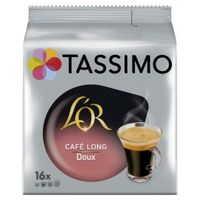 LOT DE 2 - TASSIMO - L'OR Long Doux Café Dosettes - boite de 16 Capsules