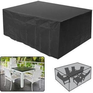 CHLDDHC Housse Protection Table Jardin Forme Rectangulaire Chaise Longue Jardin Anti-UV Anti-Vent Imperméables 210D Tissu Oxford Bâche Chaise Longue 213x132x74cm