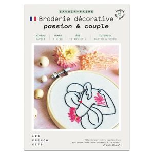 JEU DE MODE - COUTURE - STYLISME Kit de couture et broderie French Kits - Passion & couple - Niveau facile - 7 pièces