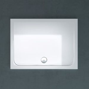 couleur blanc The Living Design Setubal/ /–/ Receveur de douche Acrylique Polyester, 90/ x 70/ x 6/ cm