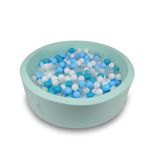 PISCINE À BALLES Mimii - Piscine À Balles (menthe) 110X30cm-400 Balles (turquoise, blanc, transparent, cyan clair)