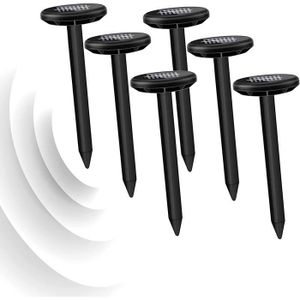 Wesimplelife Lot de 2 Répulsif Taupe Solaire Électronique à Ultrasons Combine Sons et Vibrations Chasse Taupe Anti-Taupes Campagnols Nuisibles Etanche pour Jardin Pelouse en Plein Air 