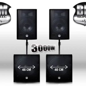 PACK SONO Pack BMS-181812 Sonorisation 3000W Caisson bi-ampl