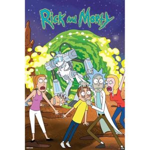 10 x 18 x 1 cm Etiquette de Bagage Rick /& Morty Portail