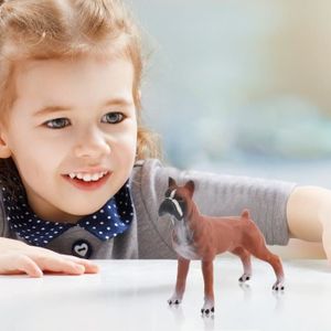 JOUET À BASCULE Ornement en plastique Mini modèle d'animal statique pour enfants - GENERIQUE - Boxer Dog - PVC - Marron